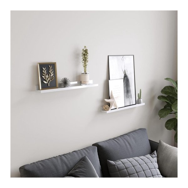 Wandplanken - Zwevend design - Hoogglans afwerking - Wit