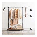 Kledingrek - DesignFashion - Industriële stijl - Praktisch - Bruinzwart