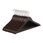 Kleerhangers - Draaibaar Deluxe - Inkepingen - Walnoot