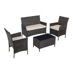 Loungeset - Tuinmeubel – Polyrotan – Rotanlook - Bruin-beige