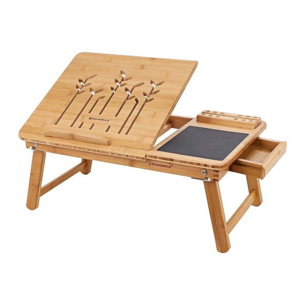 Laptoptafel - FlexFurniture - Verstelbare Hellingshoek - Bamboe