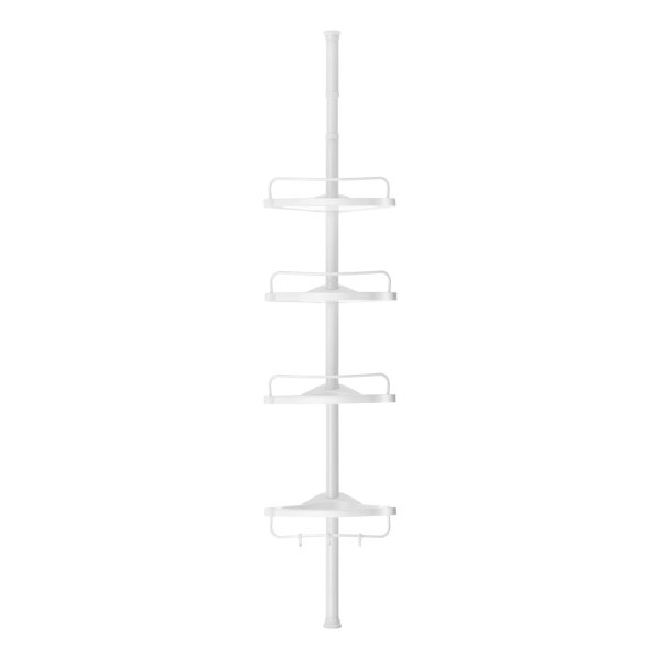 Doucheplank - LuxeLife - In hoogte verstelbaar - 4 plateaus - Wit
