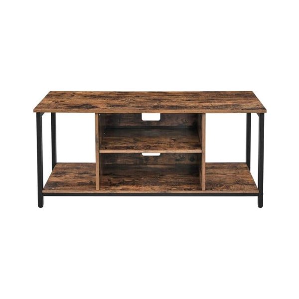 Tv-meubel - Industrieel design - Vintage - Donkerbruin.