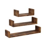 Wandplank - Vintage Style - Wandmontage - Donkerbruin