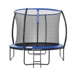 Trampoline - Springkoning - Veiligheidsnet - Gecapitonneerd - Zwart