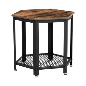 Bijzettafel - Vintage Living - Opbergruimte - Stabiel - Zwart