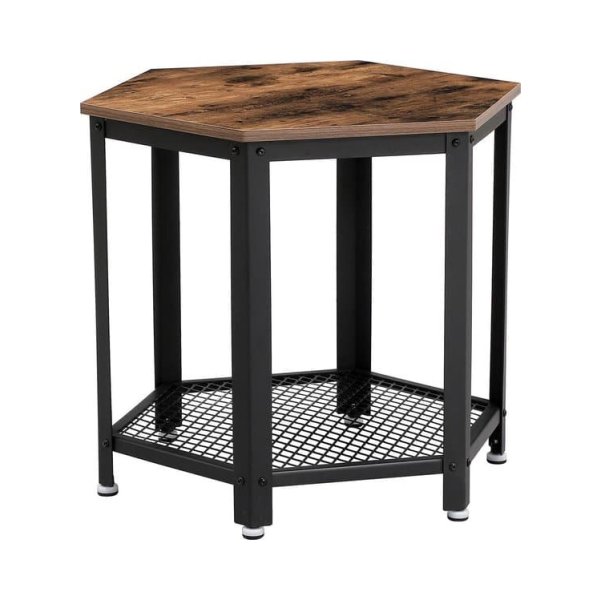 Bijzettafel - Vintage Living - Opbergruimte - Stabiel - Zwart