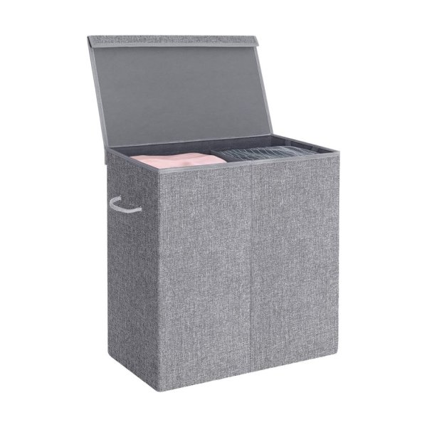 Wasgoedsorteerder - LaundryCo - Magnetisch deksel - Opvouwbaar - Grijs