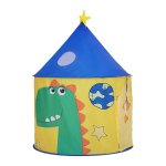 Speelhuisje - HappyKids - Draagbaar - Dinosaurusthema - Blauw