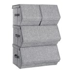 Opbergdoos - OrganizePro - Stapelbaar - Met magneetsluiting - Grijs