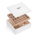 Sieradendoos - Luxe Merk - 2 Niveaus - Uitneembare Inzet - Wit