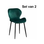 Eetkamerstoelen - Luxe Design - Velours - Blauw