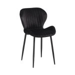 Eetkamerstoelen - Zaza Home - Fluweel - Zwart