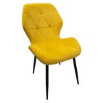 Eetkamerstoelen - Zaza Home - Fluweel - Geel