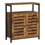 Kast - VintageVibe - Lamellendeuren - Industrieel Zwart