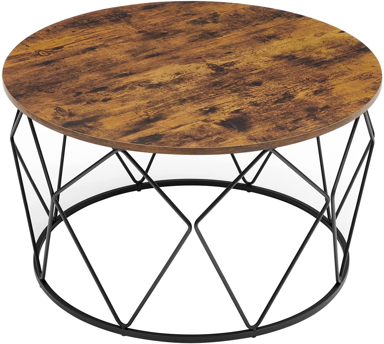 Salontafel, Ronde draad bijzettafel van marmeren blad, moderne woonkamer slaapkamer balkon bijzettafel -50cm× 57cm (Kleur: Groen
