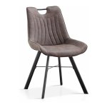 Stoel - Zaza Home - Comfortabel - Stijlvol - Donkergrijs