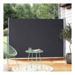 MONZA HOME Windscherm Uittrekbaar - Stijlvol Zijluifel, Zijmarkies voor Tuin, Balkon & Terras - 2x3,5m (HxL) Grijs