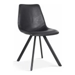 Stoel - Zaza Home - Kunstleer - Zwart