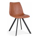 Stoel - Zaza Home - Kunstleer - Cognac
