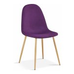 Stoelen - Zaza Home - Set van 2 - Paarse - Modern