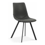 Stoel - Zaza Home - PU Leer - Zwart