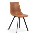 Stoel - - PU Leer - Cognac