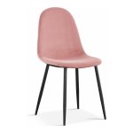 Fluweel - LuxeMeubels - Roze - Zwarte poten