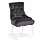 Stoel - Zaza Home - Velours - Grijs