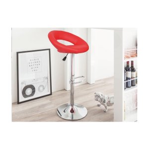 Zaza Home Set Van 2  Barstoel 'Berga' Pu Rood