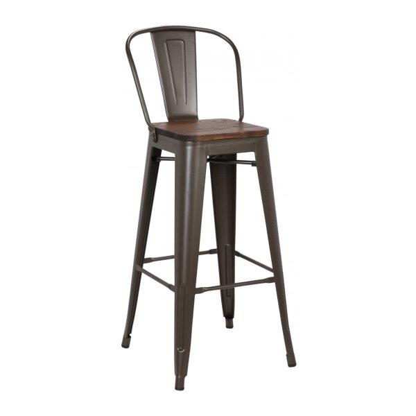 Zaza Home Barstoel 'Oscar' Staal Shotgun (H-Zitting 75Cm)
