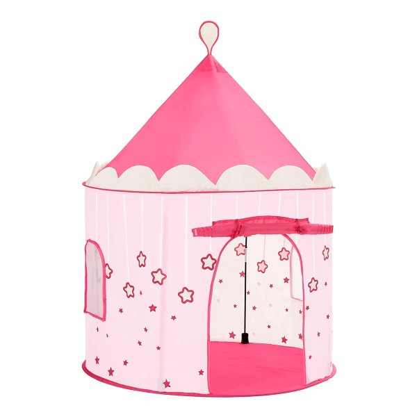 Speeltent, Prinsessenkasteel Voor Meisjes, Peuters, Speelhuisje Voor Binnen En Buiten, Pop-Up İndianentent Met Draagtas, Geschenk Voor Kinderen, Roze