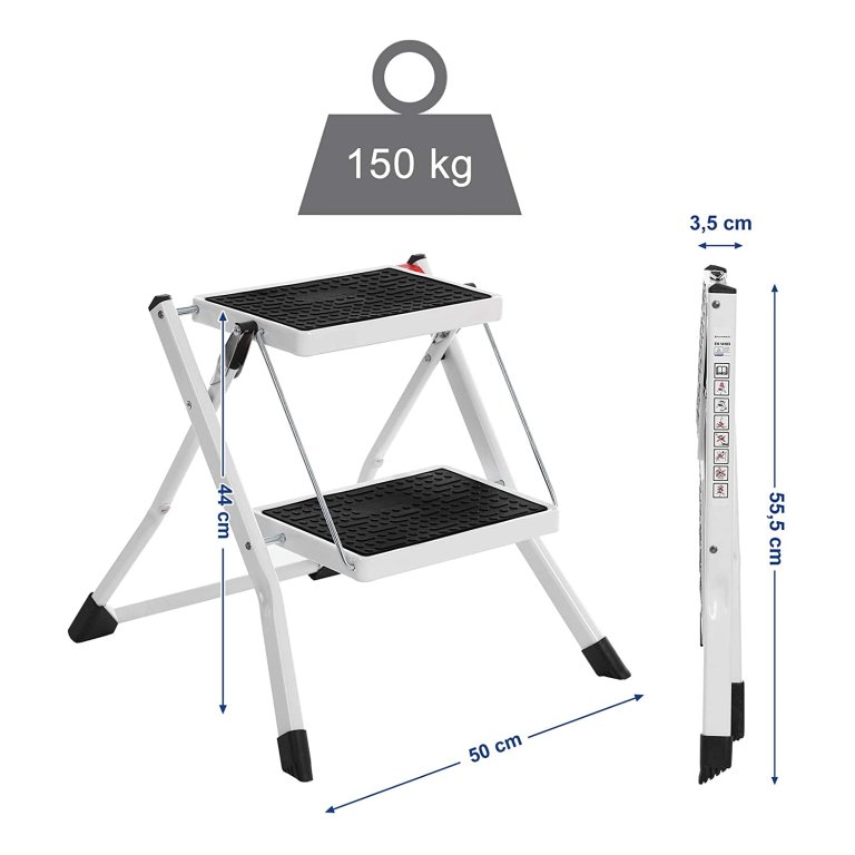 Opvouwbare aluminium trapladder platform - zware steigers