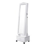 Sieradenkast Met Wielen En Led-Verlichting Afsluitbaar, Wit