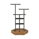 Sieraden Display Stand Houder, Metaal En Hout Sieradenboom, Voor Kettingen, Armbanden, Oorbellen, Studs, Ringen, Cadeau-İdee
