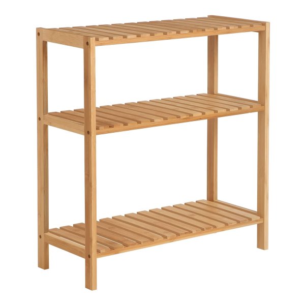 Badkamerrek, Keukenrek, Schoenenrek, Bamboe, Staand Rek, 60 X 26 X 66 Cm, Ä°deaal Voor Badkamer, Woonkamer, Hal, Keuken, Balkon