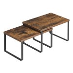 Kruidenrekjes, Set Van 2, Keukenplanken, Uitzetbare Keukenopbergers, Stapelbaar, Gemaakt Van Metaal En Spaanplaat, Legbordinzet, Voor Keukenkastje, Keuken, Vintage Bruin-Zwart