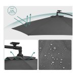 Parasol 3 m met LED-zonneverlichting | SONGMICS Parasol 3 m met LED-zonneverlichting | SONGMICS