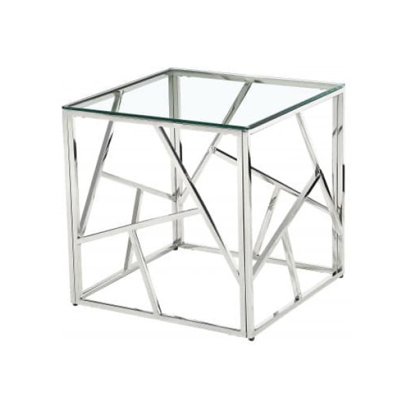 Zaza Home Bijzettafel 'Madagascar' Zilver