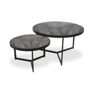 Bijzettafel 'Laveu' Grijs 2-Delig