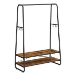 Industrieel Kledingrek met Planken en Haken – Robuuste Kapstok – 100x45x160 cm