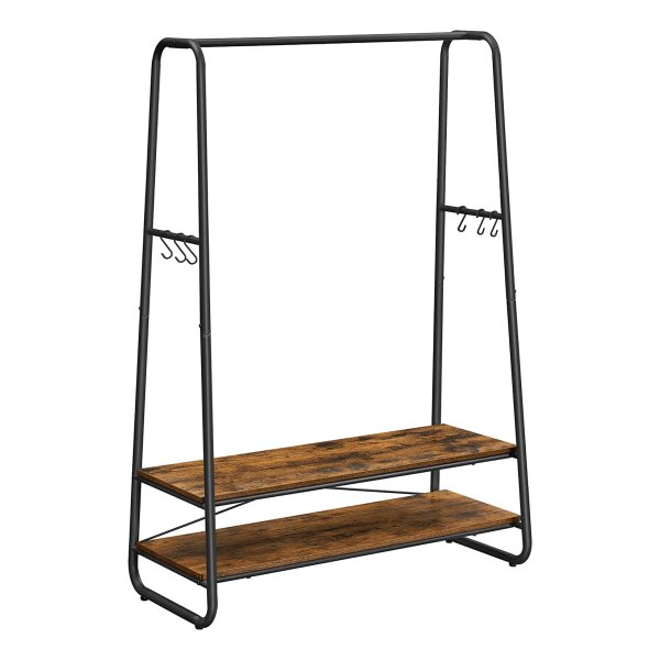 Industrieel Kledingrek met Planken en Haken – Robuuste Kapstok – 100x45x160 cm