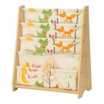 Boekenkast Met 4 Verdiepingen, Voor Boeken, Schoolmaterialen, Voor Kinderkamer Of Kleuterschool, Esdoornkleurig