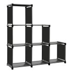 Boekenplank, 6 Kubus Plank Dıy Trap Planken Organizer Voor Woonkamer Opbergrek Voor Slaapkamer Kinderkamer Badkamer Speelgoed Scheidingswand, Zwart