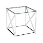Zaza Home Bijzettafel 'Oceane' Zilver