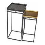 Zaza Home Bijzettafel 'Karo' Metaal (Set Van 2)