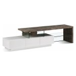 Zaza Home Tv-Meubel 'Dee' 180X40X45 Cm - Wit Mat/Beton
