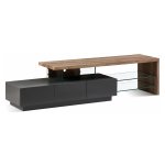Zaza Home Tv-Meubel 'Dee' 180X40X45 Cm - Grijs Mat/Bruin-Grijze Eik