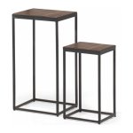 Zaza Home Bijzettafel 'Madeira' Mangolia (Set Van 2)
