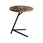 Zaza Home Bijzettafel 'Servio' Rond Diam. 40 Cm - Mangolia